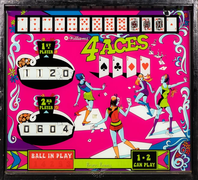 4-aces-8-bg.jpg pinball machine - Preview image showing playfield artwork and design details