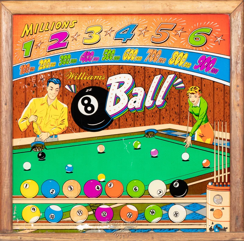 8-ball-1528-bg.jpg pinball machine - Preview image showing playfield artwork and design details