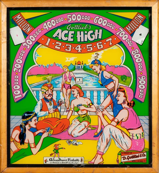 ace-high-1313-bg.jpg pinball machine - Preview image showing playfield artwork and design details