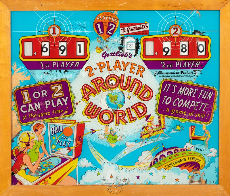 around-the-world-1311-bg.jpg pinball machine - Preview image showing playfield artwork and design details