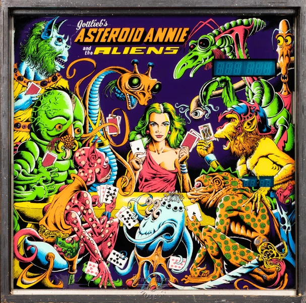 asteroid-annie-1025-bg.jpg pinball machine - Preview image showing playfield artwork and design details
