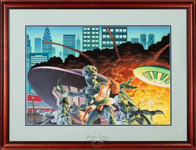 attack-from-mars-artwork-bg.jpg pinball machine - Preview image showing playfield artwork and design details