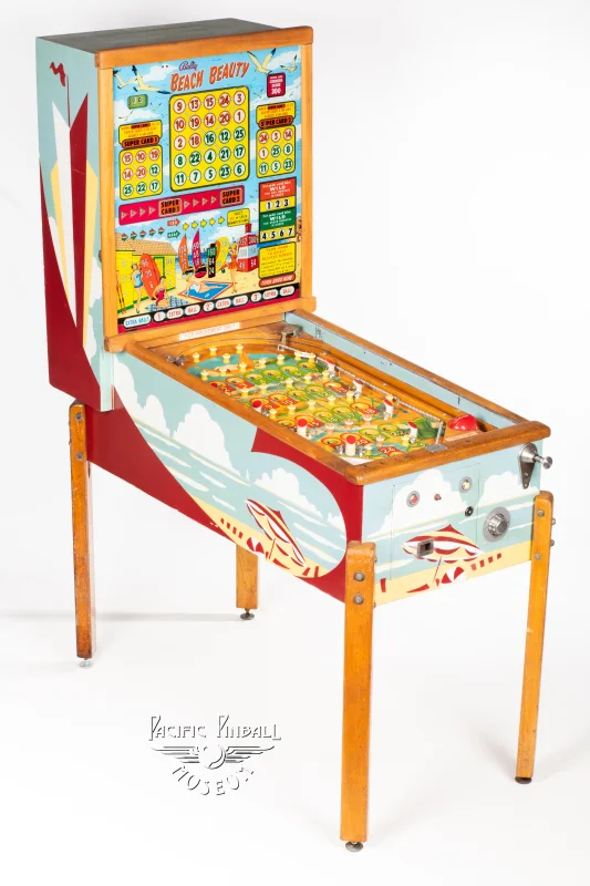 beach-beauty-1614-34.jpg pinball machine - Preview image showing playfield artwork and design details