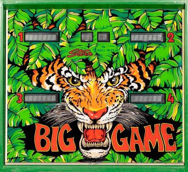 big-game-1026-bg.jpg pinball machine - Preview image showing playfield artwork and design details
