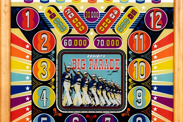 big-parade-1221-bg.jpg pinball machine - Preview image showing playfield artwork and design details