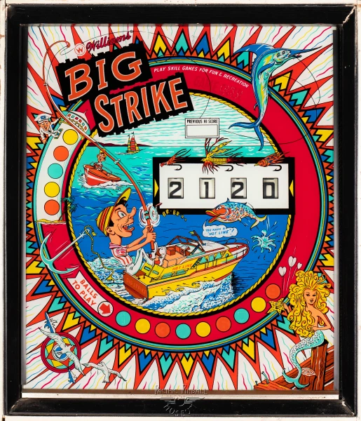 big-strike-965-bg.jpg pinball machine - Preview image showing playfield artwork and design details