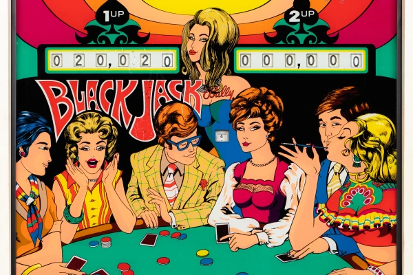 black-jack-1022-bg.jpg pinball machine - Preview image showing playfield artwork and design details