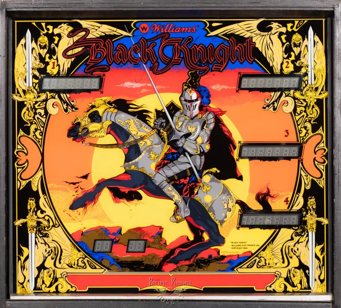 black-knight-589-bg.jpg pinball machine - Preview image showing playfield artwork and design details