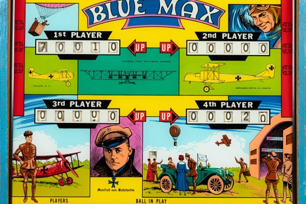 blue-max-496-bg.jpg pinball machine - Preview image showing playfield artwork and design details