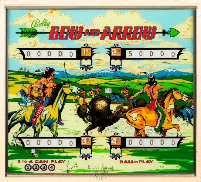 bow-and-arrow-1224-bg.jpg pinball machine - Preview image showing playfield artwork and design details