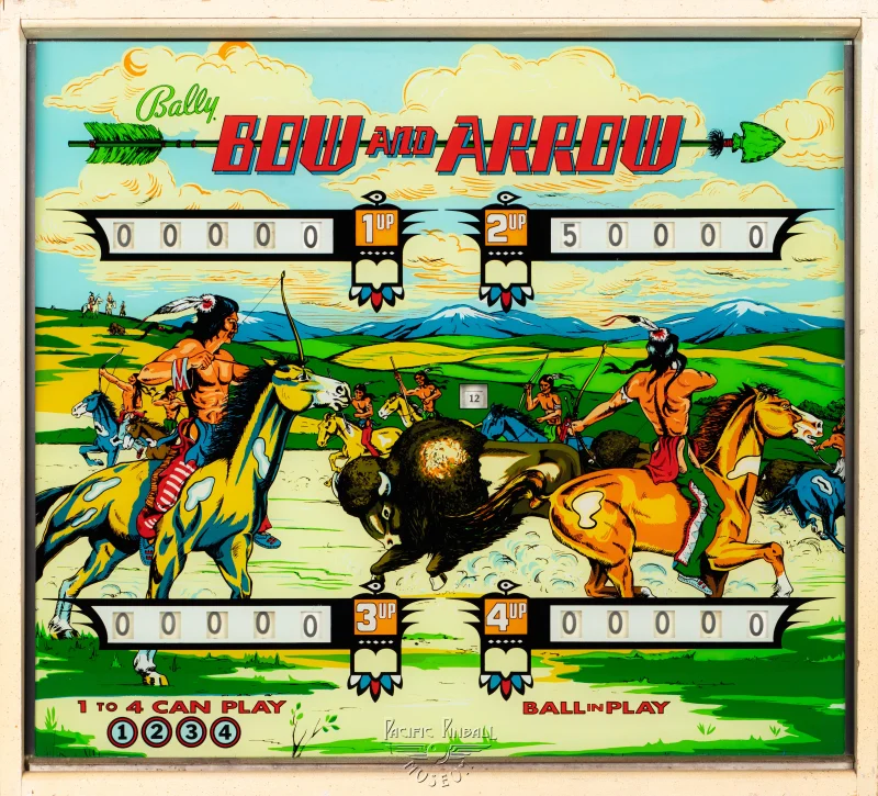 bow-and-arrow-1224-bg.jpg pinball machine - Preview image showing playfield artwork and design details