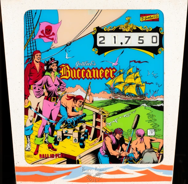buccaneer-182-bg.jpg pinball machine - Preview image showing playfield artwork and design details
