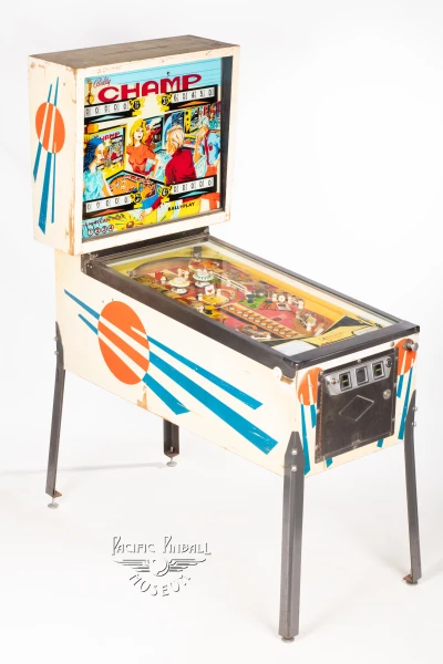 champ-105-34.jpg pinball machine - Preview image showing playfield artwork and design details