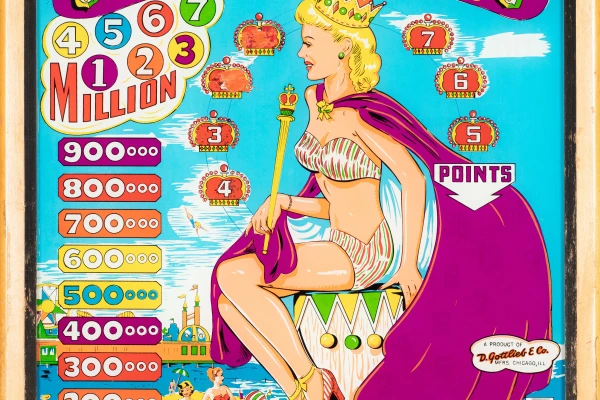 coronation-255-bg.jpg pinball machine - Preview image showing playfield artwork and design details