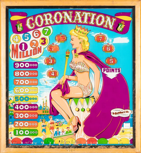 coronation-255-bg.jpg pinball machine - Preview image showing playfield artwork and design details