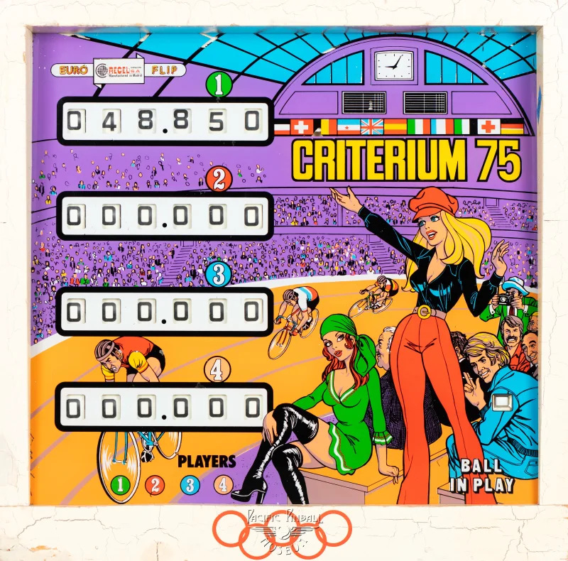 criterium-75-1079-bg.jpg pinball machine - Preview image showing playfield artwork and design details