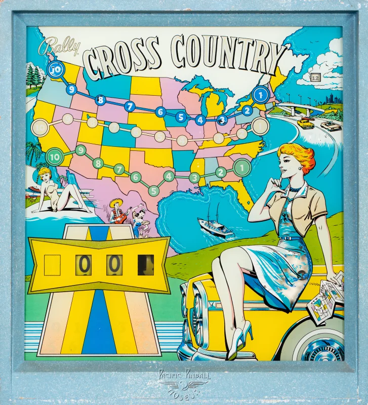 cross-country-889-bg.jpg pinball machine - Preview image showing playfield artwork and design details