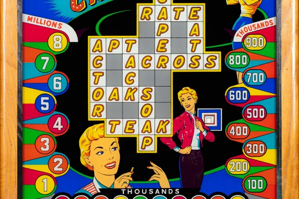 crossword-1233-bg.jpg pinball machine - Preview image showing playfield artwork and design details