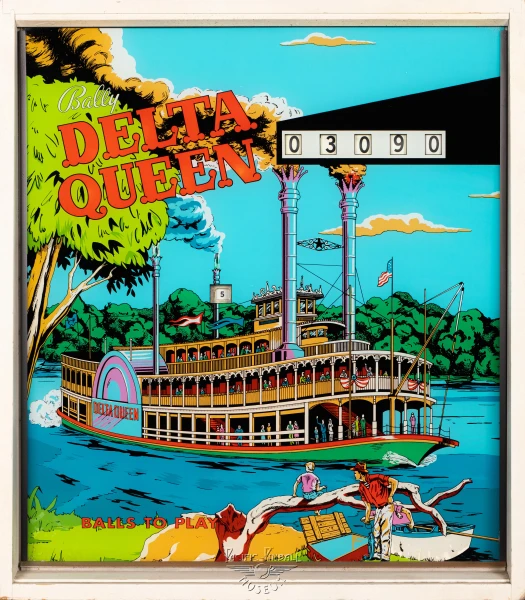 delta-queen-724-bg.jpg pinball machine - Preview image showing playfield artwork and design details