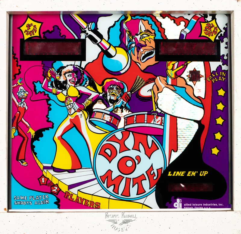 dyn-o-mite-1072-bg.jpg pinball machine - Preview image showing playfield artwork and design details