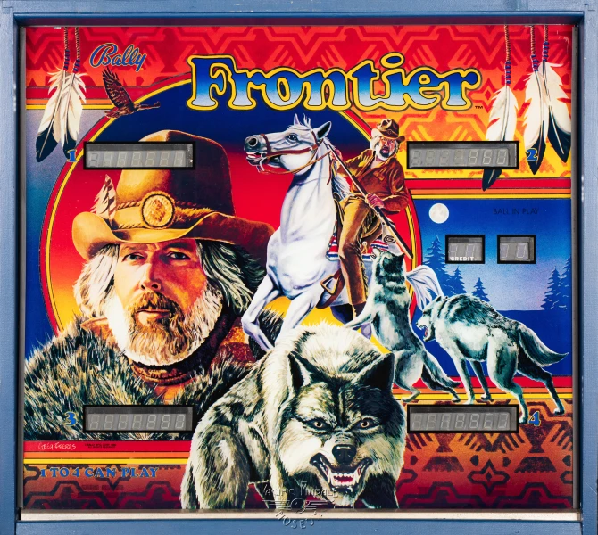 frontier-466-bg.jpg pinball machine - Preview image showing playfield artwork and design details
