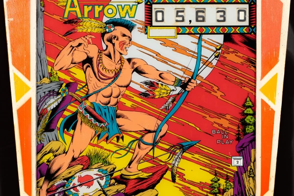 golden-arrow-688-bg.jpg pinball machine - Preview image showing playfield artwork and design details
