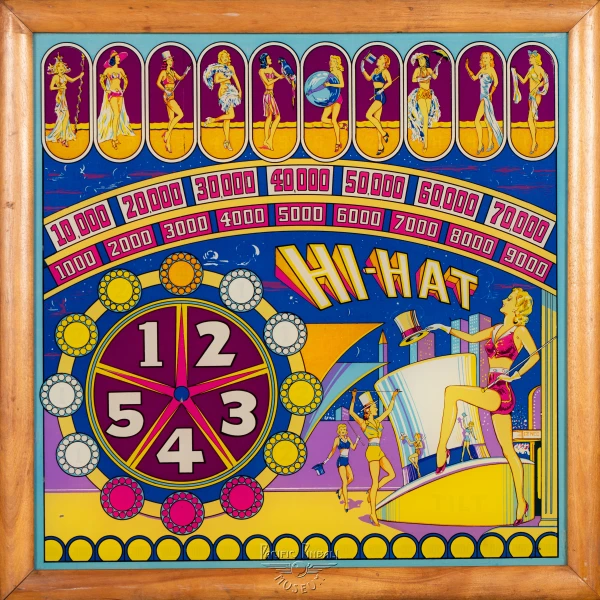 hi-hat-1534-bg.jpg pinball machine - Preview image showing playfield artwork and design details