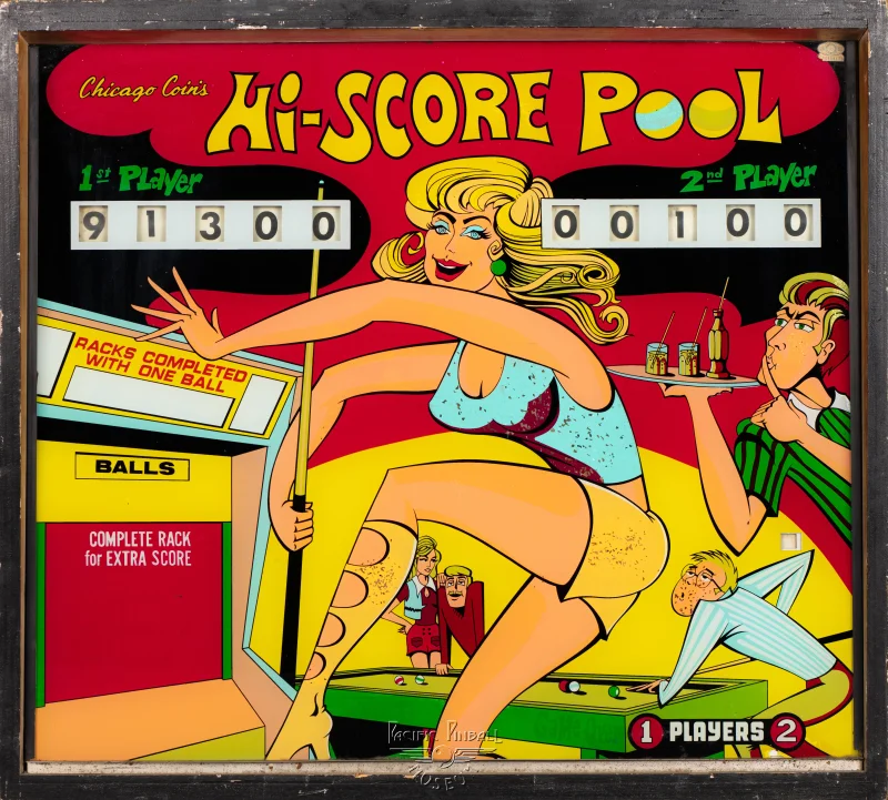 hi-score-pool-1065-bg.jpg pinball machine - Preview image showing playfield artwork and design details