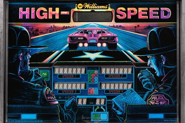 high-speed-937-bg.jpg pinball machine - Preview image showing playfield artwork and design details