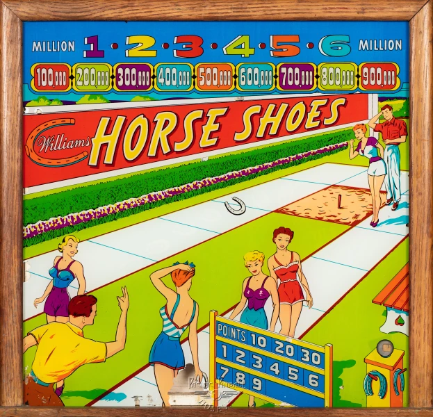 horseshoes-1417-bg.jpg pinball machine - Preview image showing playfield artwork and design details