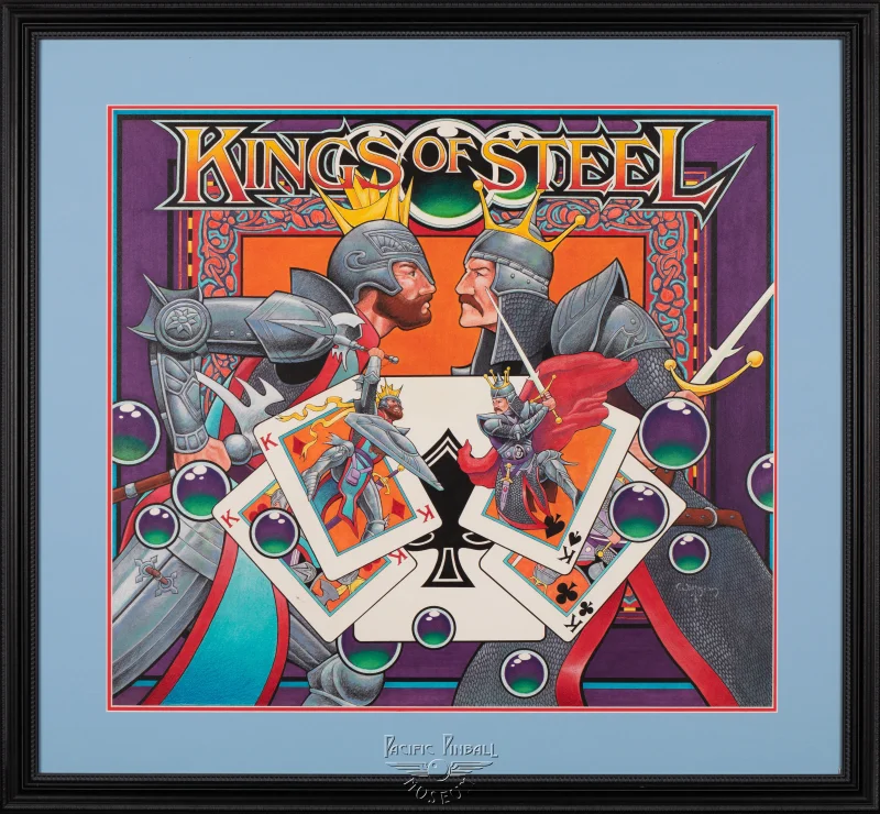 kings-of-steel-artwork-bg.jpg pinball machine - Preview image showing playfield artwork and design details