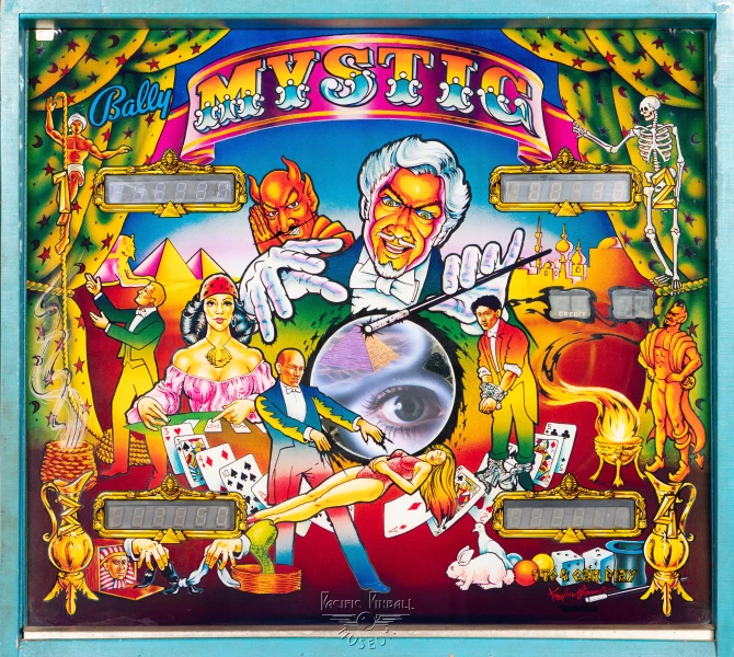 mystic-1028-bg.jpg pinball machine - Preview image showing playfield artwork and design details