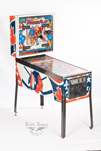 power-play-1565-34.jpg pinball machine - Preview image showing playfield artwork and design details