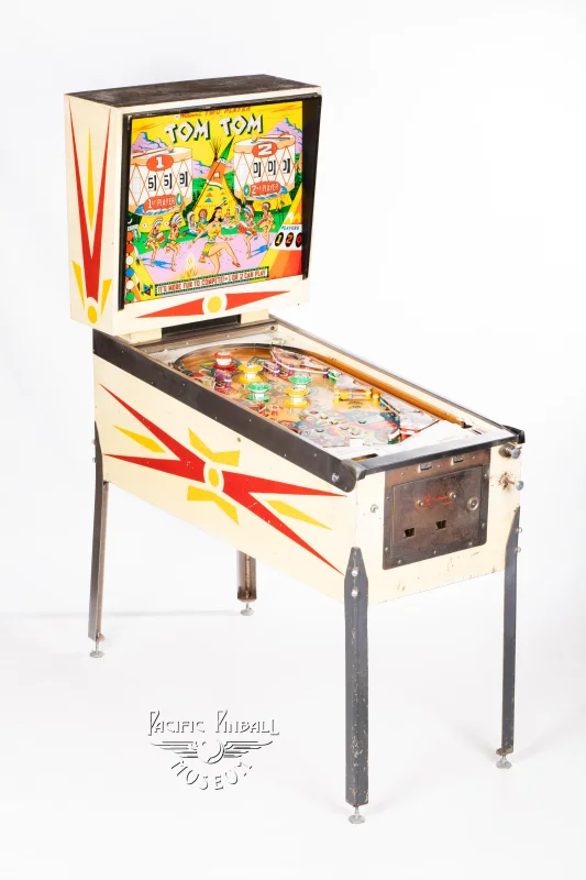 ppm-tom-tom-416-34-print.jpg pinball machine - 1963 Williams Tom Tom 3/4 View