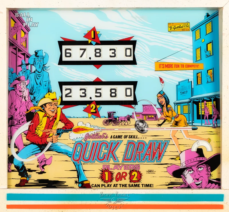quick-draw-1157-bg.jpg pinball machine - Preview image showing playfield artwork and design details