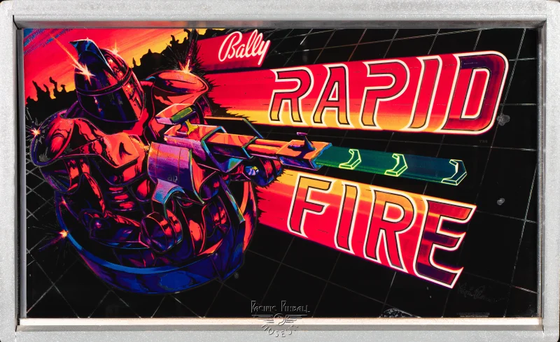 rapid-fire-583-bg.jpg pinball machine - Preview image showing playfield artwork and design details