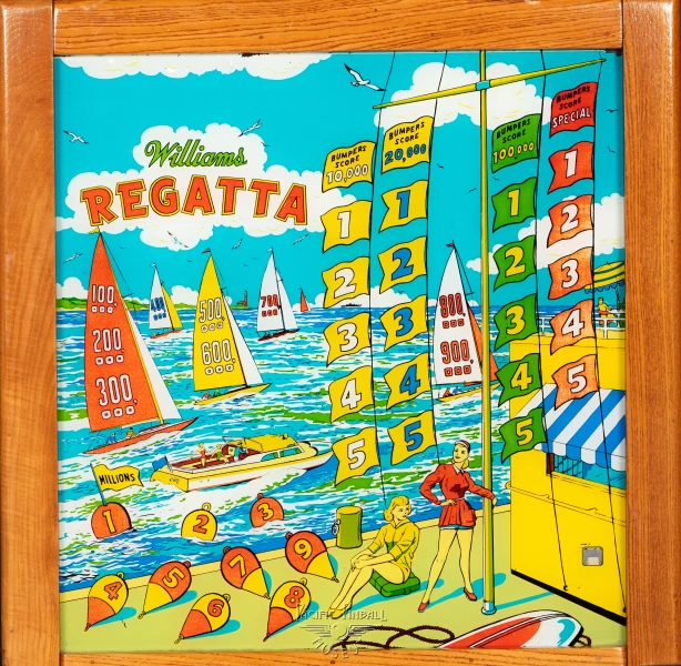 regatta-58-bg.jpg pinball machine - Preview image showing playfield artwork and design details