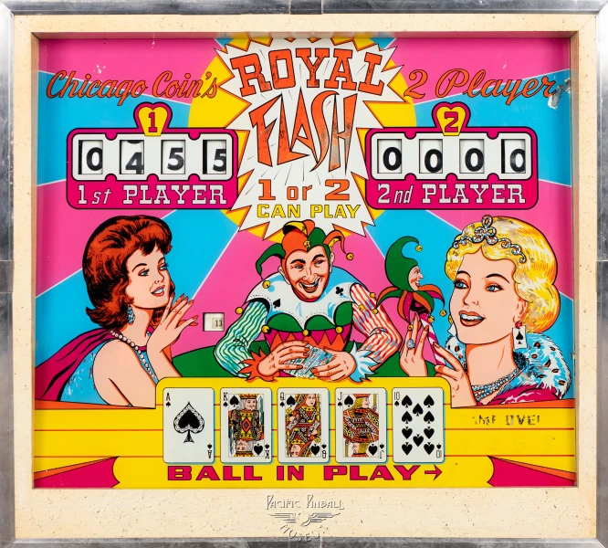 royal-flash-1268-bg.jpg pinball machine - Preview image showing playfield artwork and design details