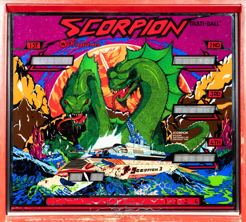 scorpion-1019-bg.jpg pinball machine - Preview image showing playfield artwork and design details