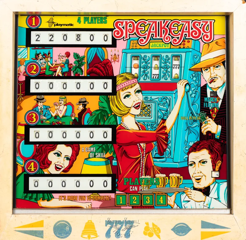 speakeasy-1077-bg.jpg pinball machine - Preview image showing playfield artwork and design details