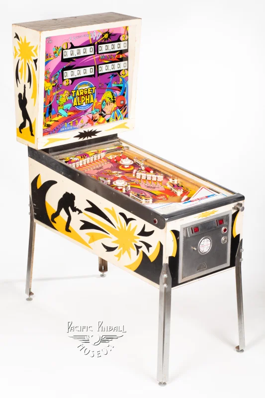 target-alpha-172-34.jpg pinball machine - Preview image showing playfield artwork and design details