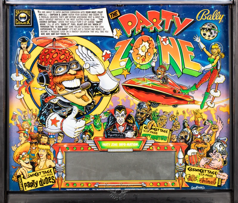 the-party-zone-1153-bg.jpg pinball machine - Preview image showing playfield artwork and design details