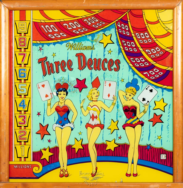 three-deuces-1505-bg.jpg pinball machine - Preview image showing playfield artwork and design details