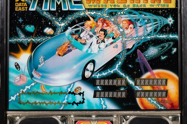 time-machine-518-bg.jpg pinball machine - Preview image showing playfield artwork and design details