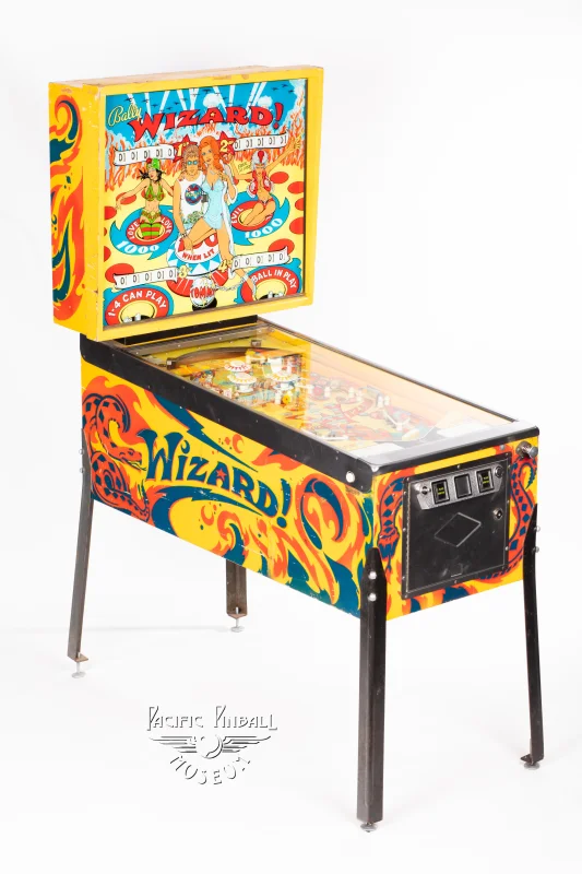 wizard-52-34.jpg pinball machine - Preview image showing playfield artwork and design details